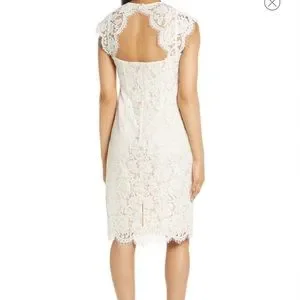 Vince Camuto Cap Sleeve Lace Sheath Dress in Ivory at Nordstrom, Size 6 Vince Camuto Cap Sleeve Lace Sheath Dress in Ivory at Nordstrom, Size 6